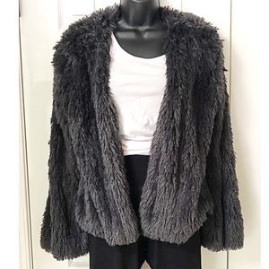 XHILARATION Black Fuzzy Jacket